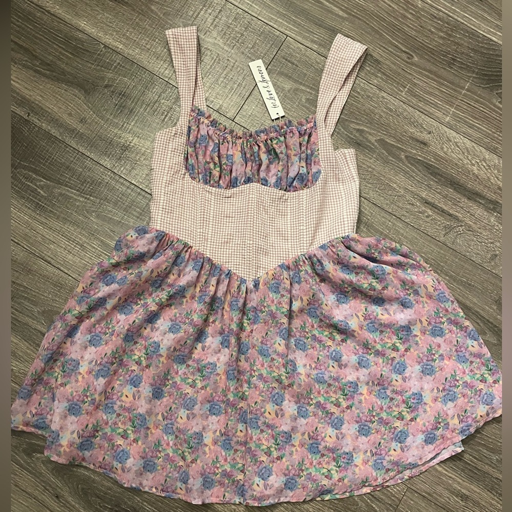 For Love & Lemons Brenna Mini Floral Dress Size Medium NWT - Picture 11 of 15